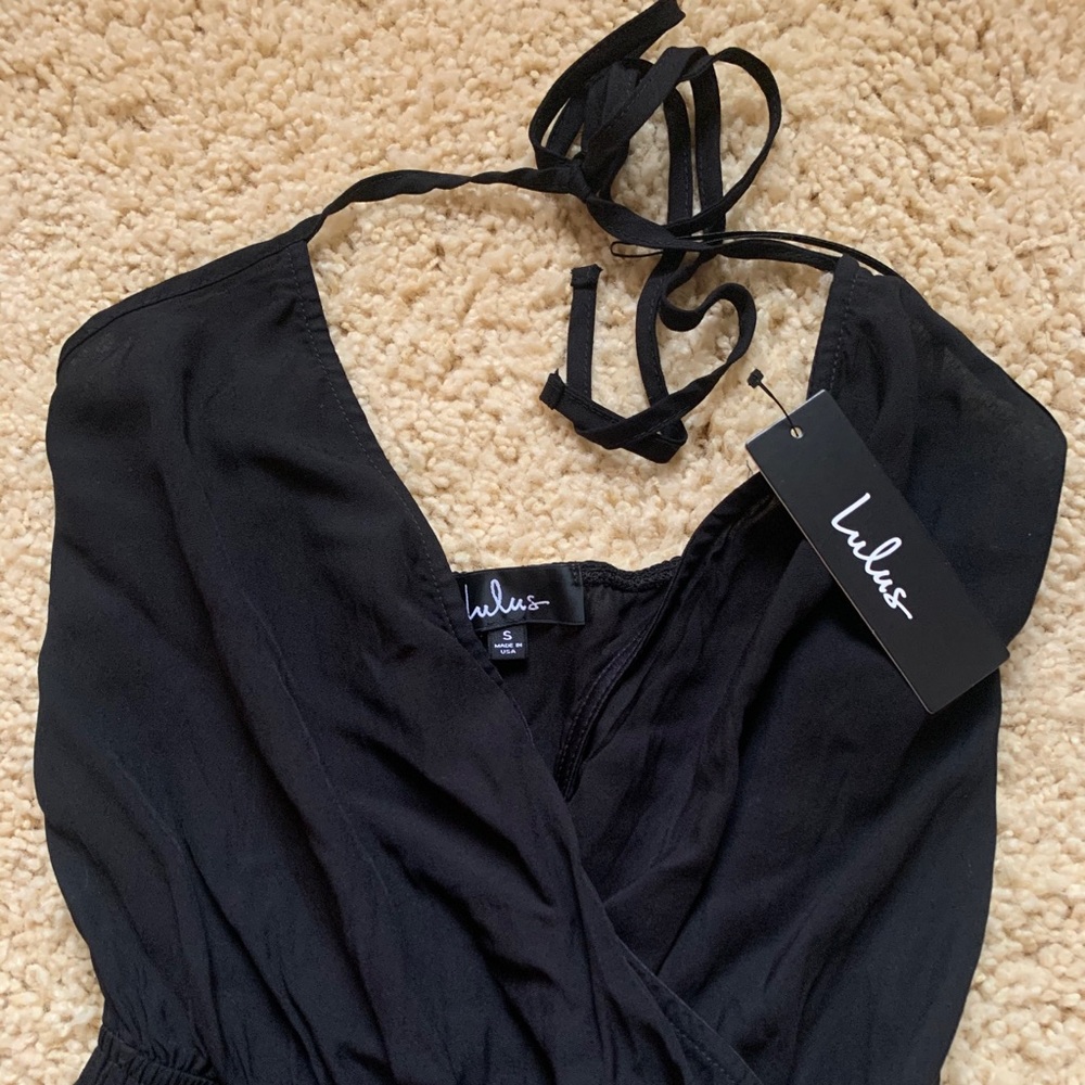 Brand new Lulu’s black halter jumpsuit